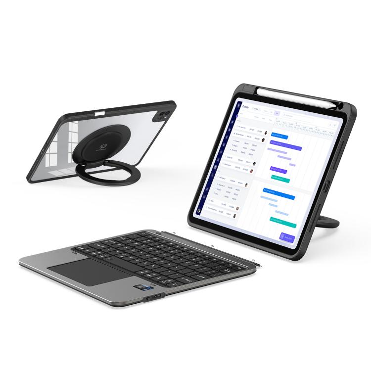 For iPad Pro 11 2020 / 2021 / 2022 DUX DUCIS VK Series Multi-Functional Detachable Wireless Keyboard & Tablet Case - Black
