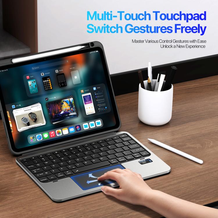 For iPad Pro 11 2024 DUX DUCIS VK Series Multi-Functional Detachable Wireless Keyboard & Tablet Case - Black
