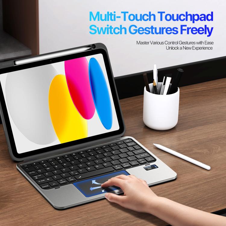For iPad 2025 / 2022 DUX DUCIS VK Series Multi-Functional Detachable Wireless Keyboard & Tablet Case - Black