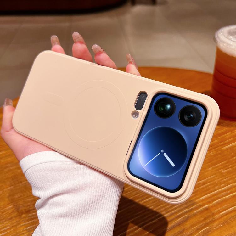 For Xiaomi 17 Pro Max Solid Color Liquid Silicone MagSafe Magnetic Phone Case