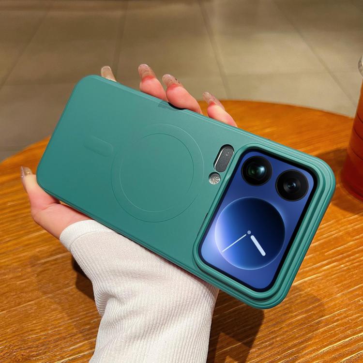 For Xiaomi 17 Pro Solid Color Liquid Silicone MagSafe Magnetic Phone Case