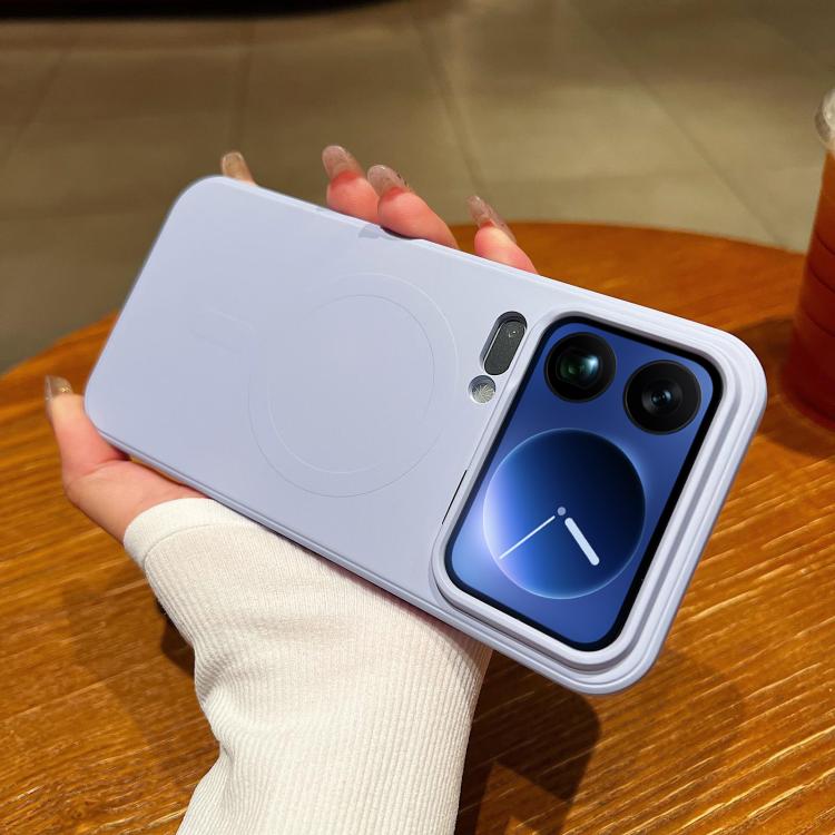 For Xiaomi 17 Pro Solid Color Liquid Silicone MagSafe Magnetic Phone Case