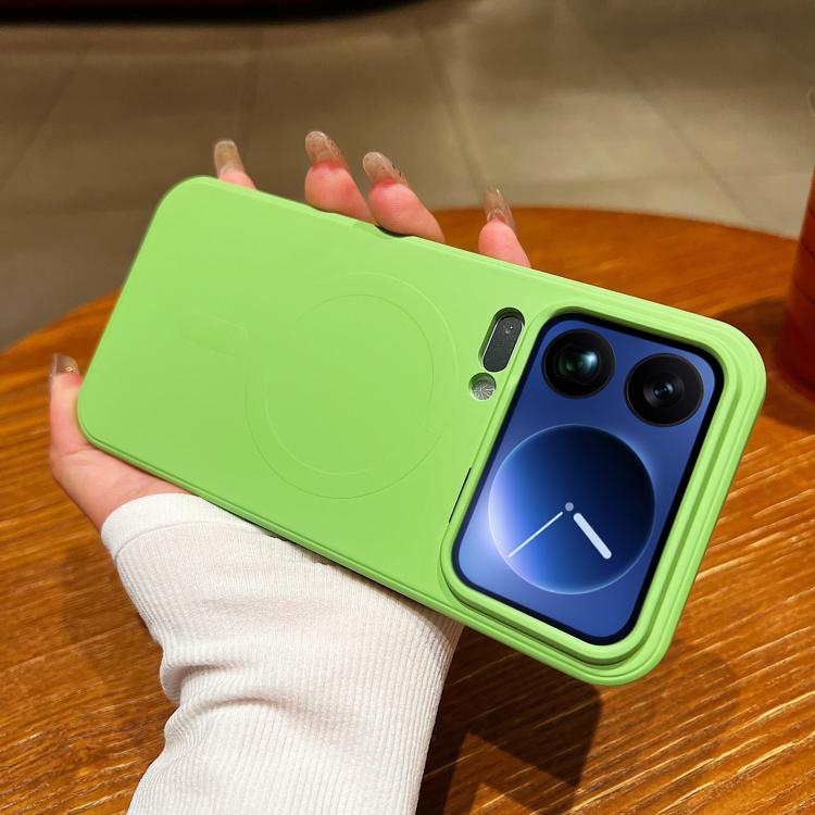 For Xiaomi 17 Pro Solid Color Liquid Silicone MagSafe Magnetic Phone Case