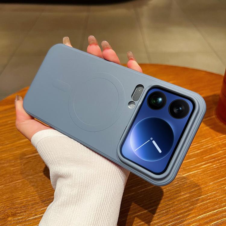 For Xiaomi 17 Pro Solid Color Liquid Silicone MagSafe Magnetic Phone Case