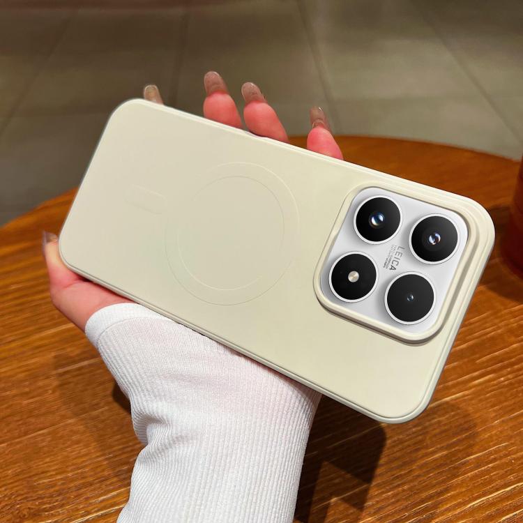 For Xiaomi 17 Solid Color Liquid Silicone MagSafe Magnetic Phone Case