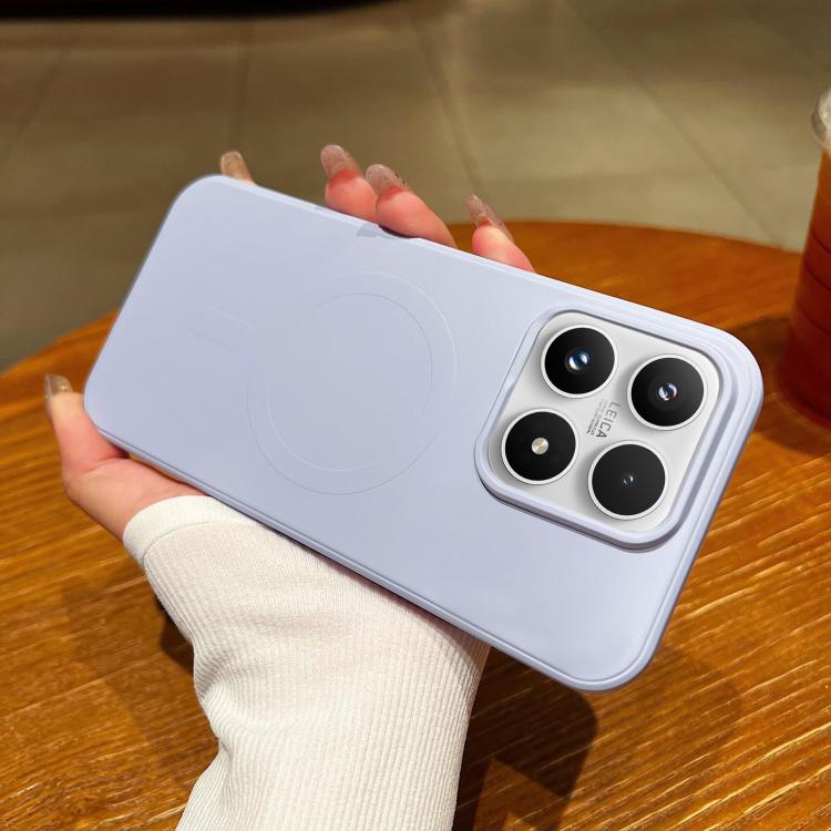 For Xiaomi 17 Solid Color Liquid Silicone MagSafe Magnetic Phone Case