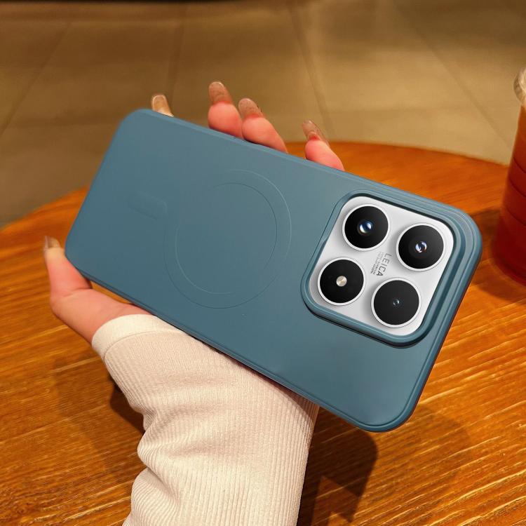 For Xiaomi 17 Solid Color Liquid Silicone MagSafe Magnetic Phone Case