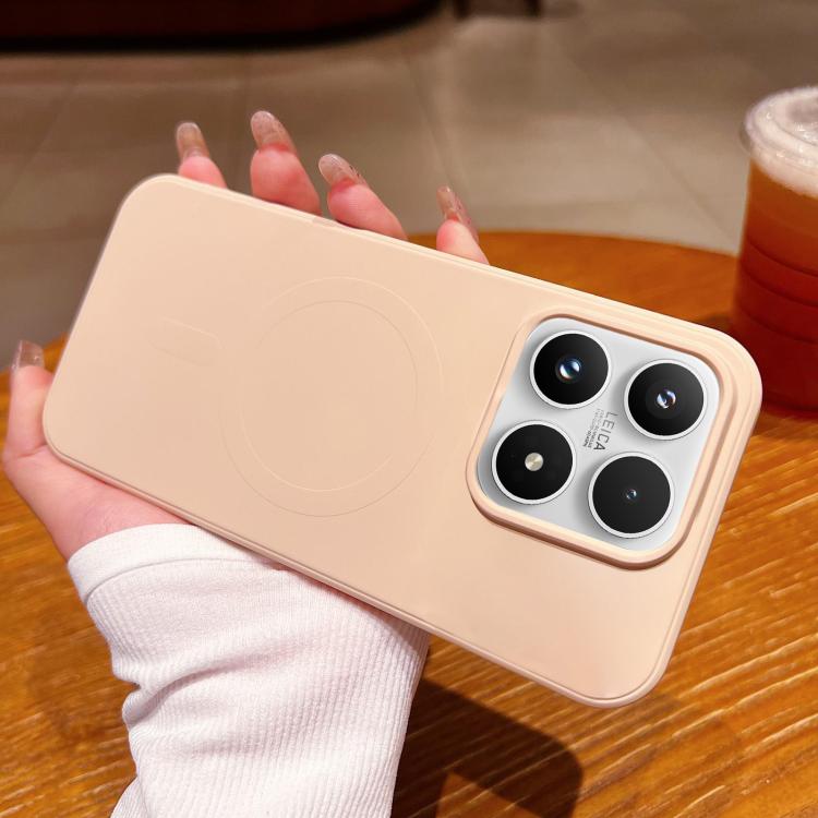 For Xiaomi 17 Solid Color Liquid Silicone MagSafe Magnetic Phone Case