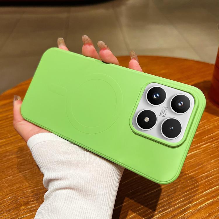 For Xiaomi 17 Solid Color Liquid Silicone MagSafe Magnetic Phone Case