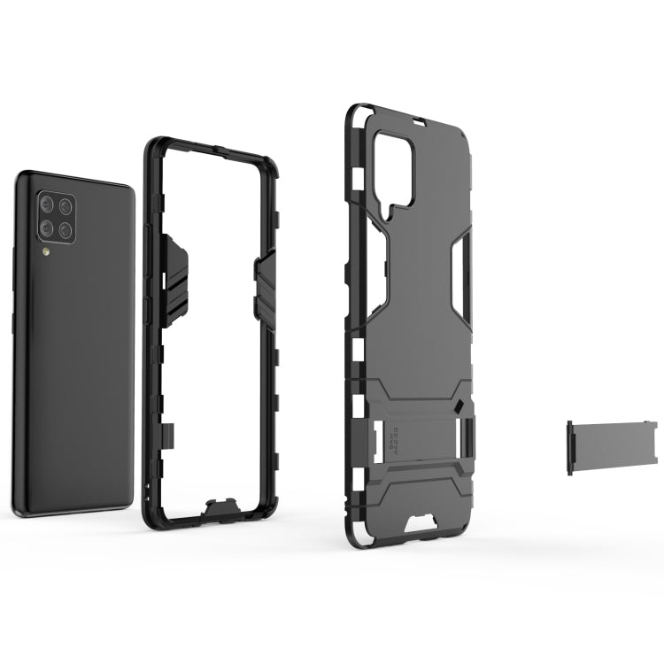 For Samsung Galaxy A42 5G Shockproof PC + TPU Protective Case with Invisible Holder