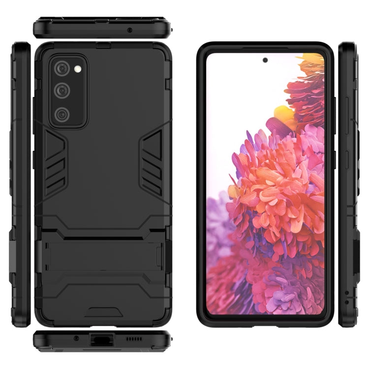 For Samsung Galaxy S20 FE Shockproof PC + TPU Protective Case with Invisible Holder