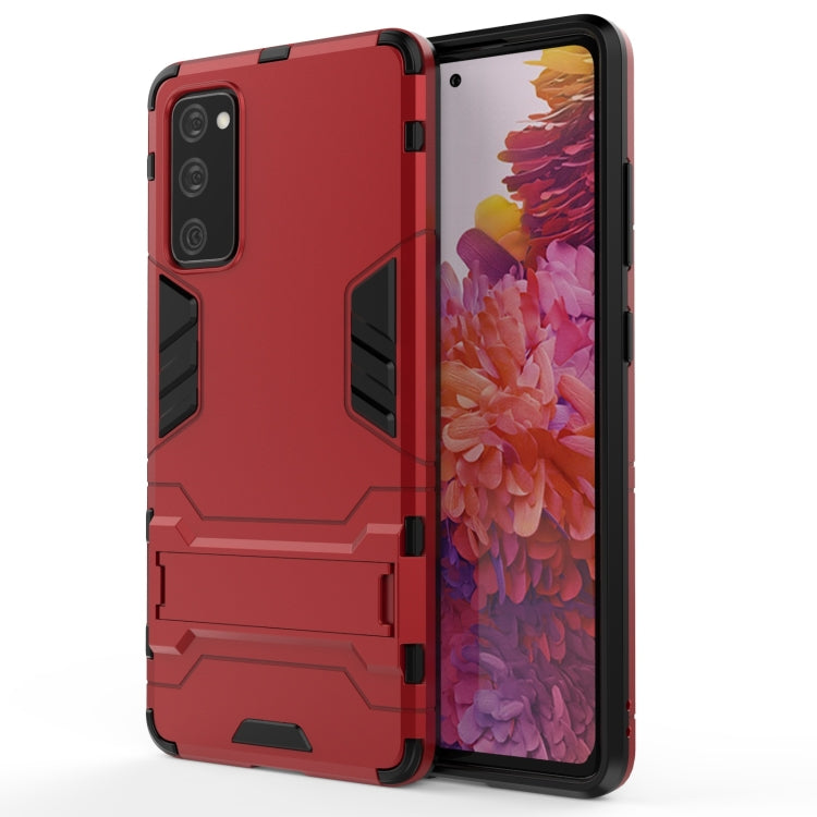 For Samsung Galaxy S20 FE Shockproof PC + TPU Protective Case with Invisible Holder