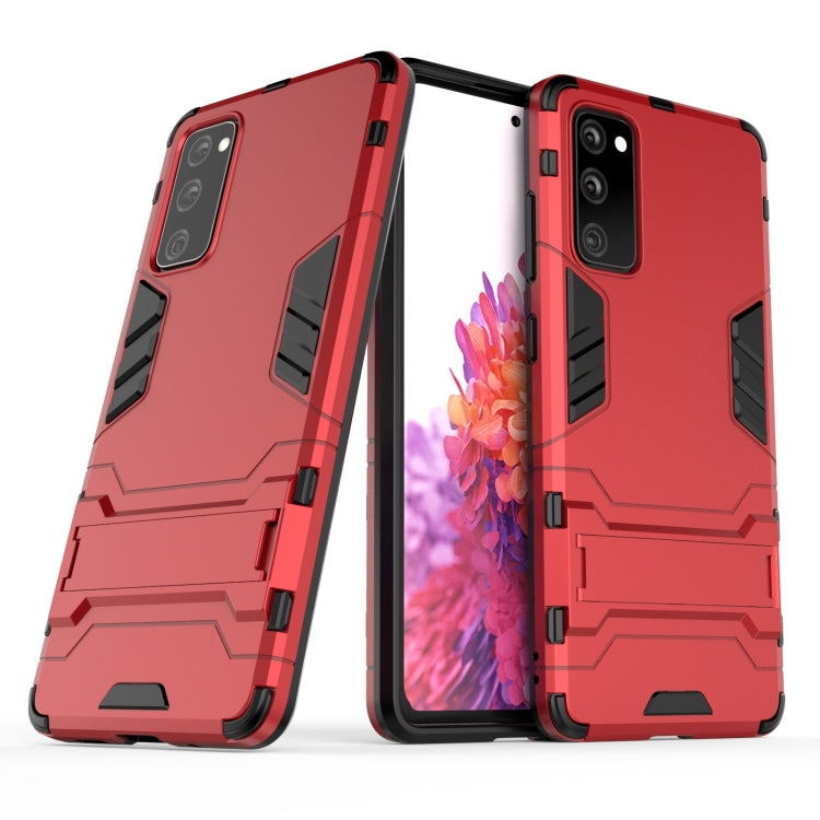 For Samsung Galaxy S20 FE Shockproof PC + TPU Protective Case with Invisible Holder