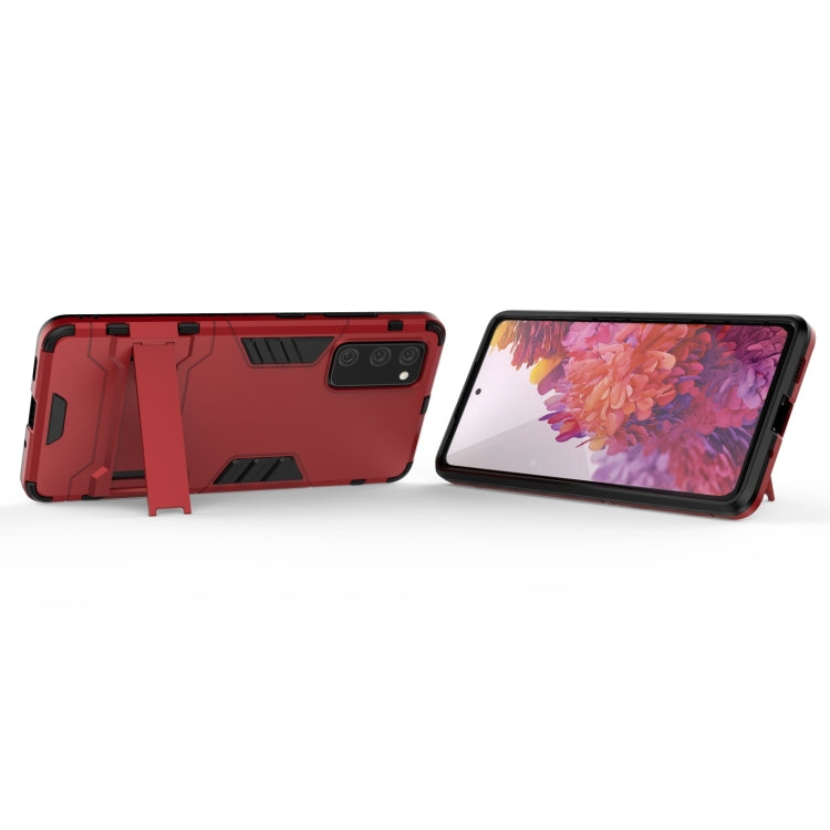 For Samsung Galaxy S20 FE Shockproof PC + TPU Protective Case with Invisible Holder