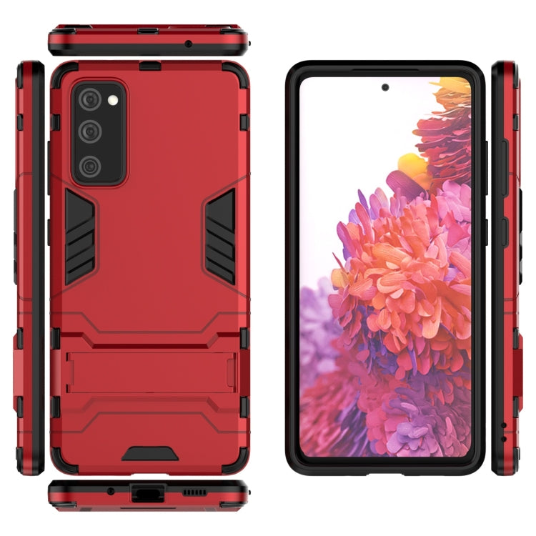 For Samsung Galaxy S20 FE Shockproof PC + TPU Protective Case with Invisible Holder