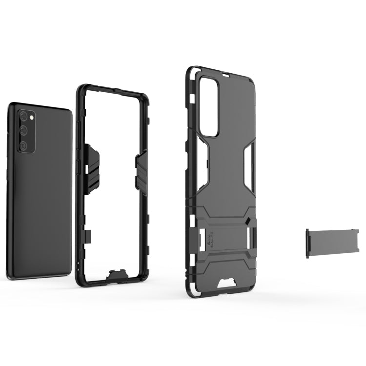 For Samsung Galaxy S20 FE Shockproof PC + TPU Protective Case with Invisible Holder