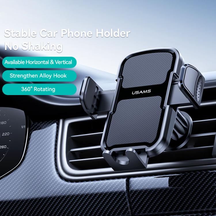 USAMS ZJ085 Car Air Vent Phone Holder - Black