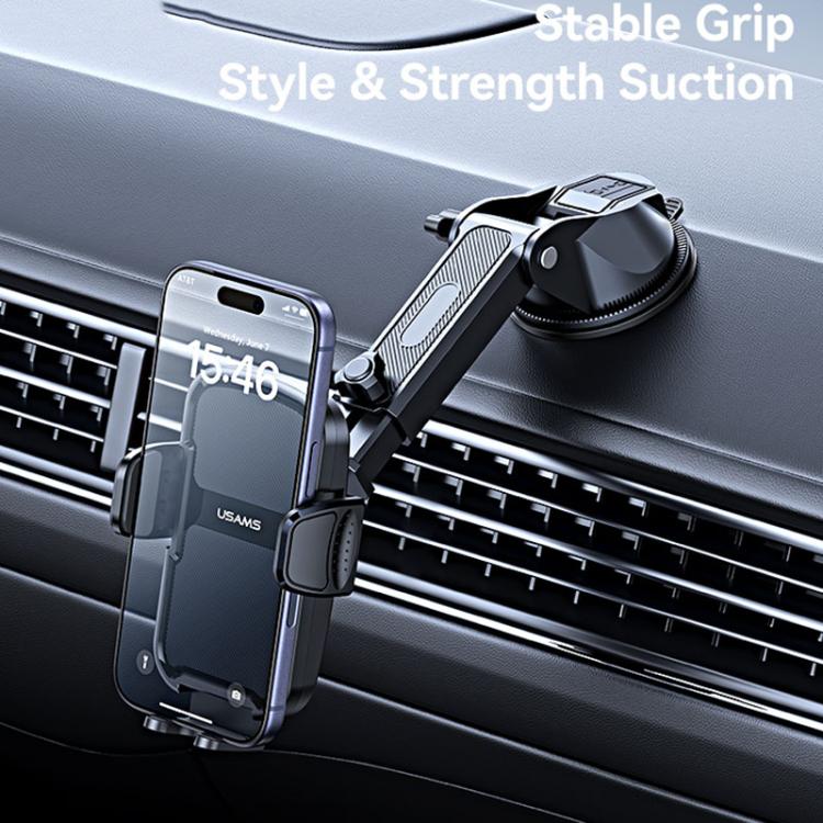 USAMS ZJ086 Car Vacuum Suction Cup Center Console Phone Holder - Black