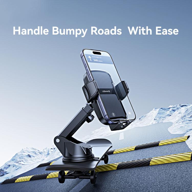USAMS ZJ086 Car Vacuum Suction Cup Center Console Phone Holder - Black