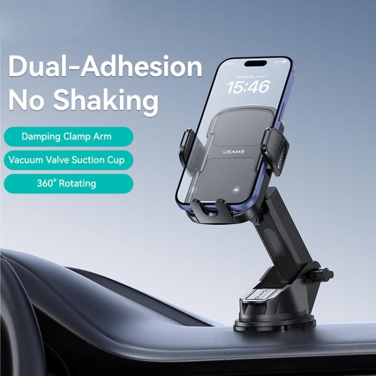 USAMS ZJ086 Car Vacuum Suction Cup Center Console Phone Holder - Black