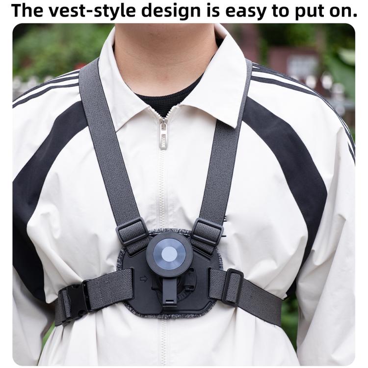 6 in 1 Magnetic Ring Base Vest-style Photography Chest Strap Body Mount Belt with Mount & Screw
