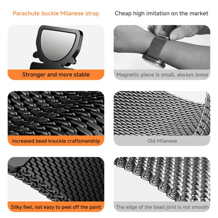 For vivo Watch GT 2 / iQOO Watch GT 2 Magnetic Parachute Milanese Titanium Alloy Watch Band