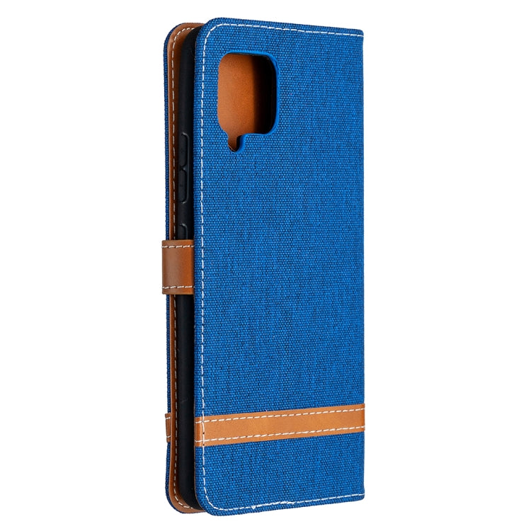 For Samsung Galaxy A42 5G Color Matching Denim Texture Horizontal Flip Leather Case with Holder & Card Slots & Wallet & Lanyard