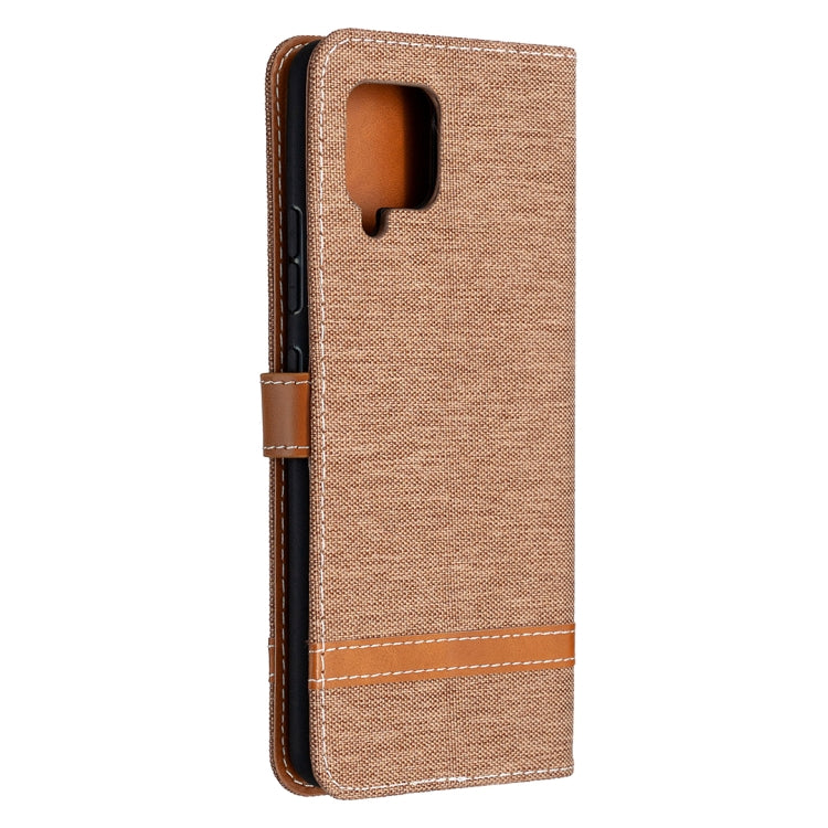 For Samsung Galaxy A42 5G Color Matching Denim Texture Horizontal Flip Leather Case with Holder & Card Slots & Wallet & Lanyard