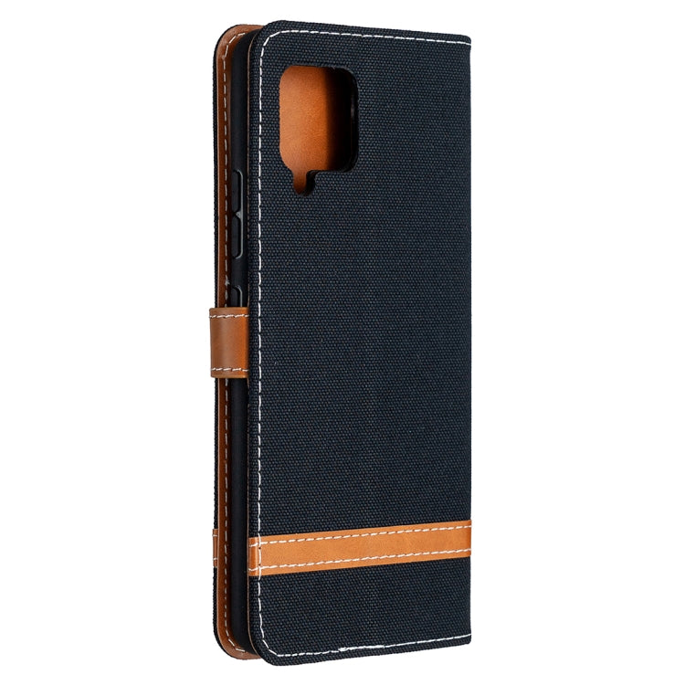 For Samsung Galaxy A42 5G Color Matching Denim Texture Horizontal Flip Leather Case with Holder & Card Slots & Wallet & Lanyard