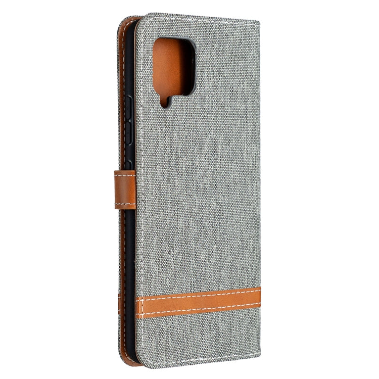 For Samsung Galaxy A42 5G Color Matching Denim Texture Horizontal Flip Leather Case with Holder & Card Slots & Wallet & Lanyard