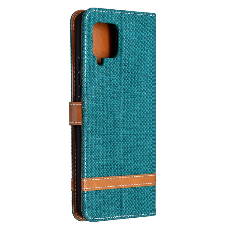 For Samsung Galaxy A42 5G Color Matching Denim Texture Horizontal Flip Leather Case with Holder & Card Slots & Wallet & Lanyard