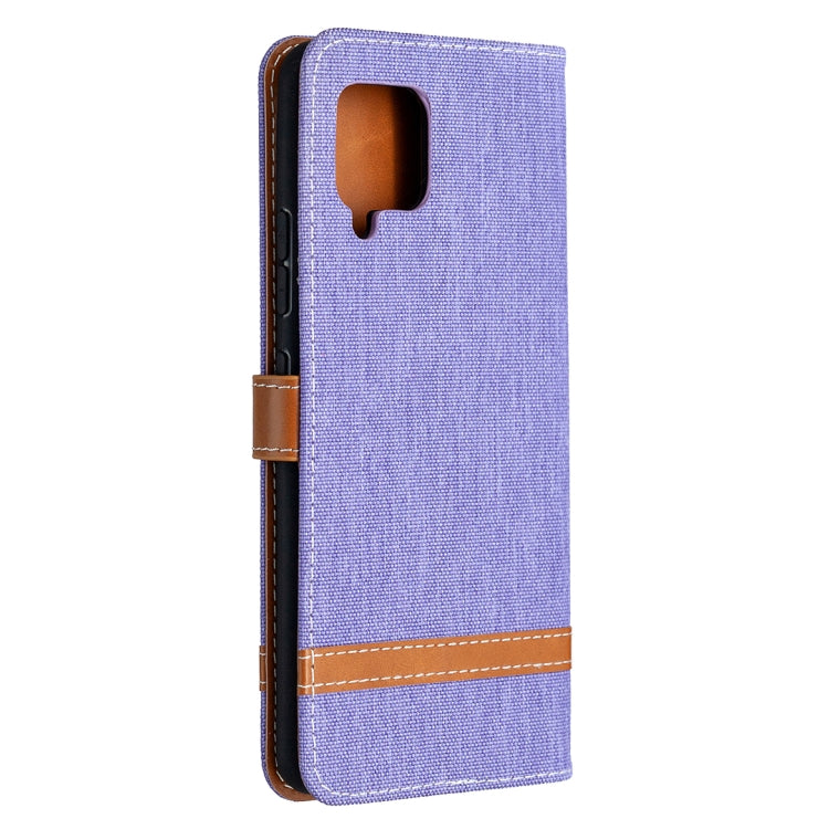 For Samsung Galaxy A42 5G Color Matching Denim Texture Horizontal Flip Leather Case with Holder & Card Slots & Wallet & Lanyard