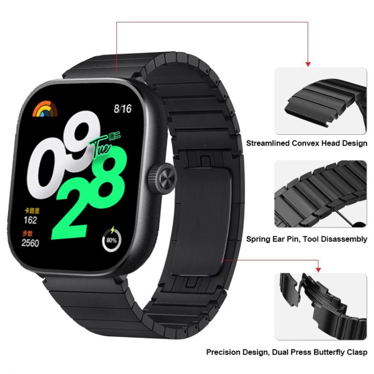 For vivo Watch GT / iQOO Watch GT One Beads Dual-Press Butterfly Buckle Titanium Alloy Watch Band