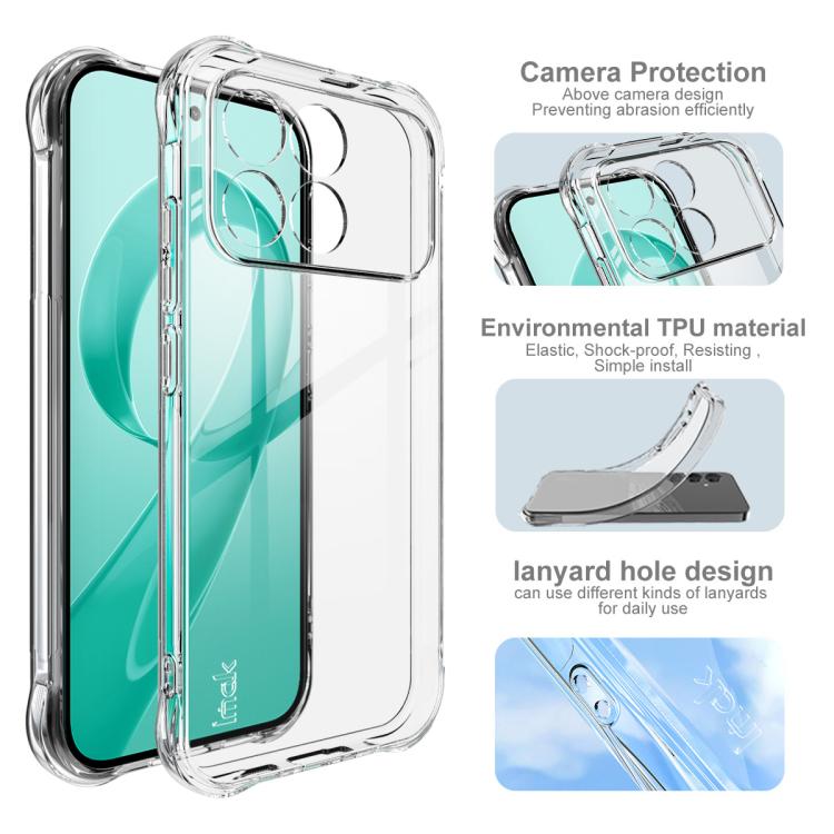 For Redmi K90 / Poco F8 Pro 5G imak Shockproof Airbag TPU Phone Case - Transparent
