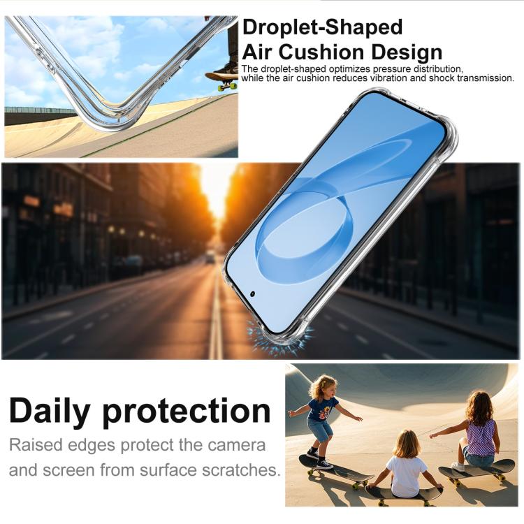 For Redmi K90 Pro Max / Poco F8 Ultra 5G imak Shockproof Airbag TPU Phone Case - Transparent