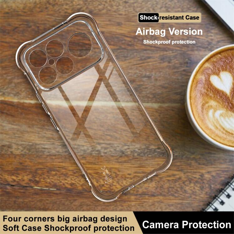 For Redmi K90 Pro Max / Poco F8 Ultra 5G imak Shockproof Airbag TPU Phone Case - Transparent