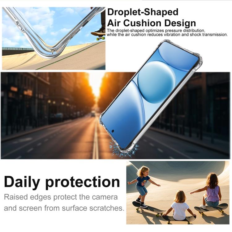 For Redmi Note 15 Pro 4G Global 163.2mm imak Shockproof Airbag TPU Phone Case - Transparent