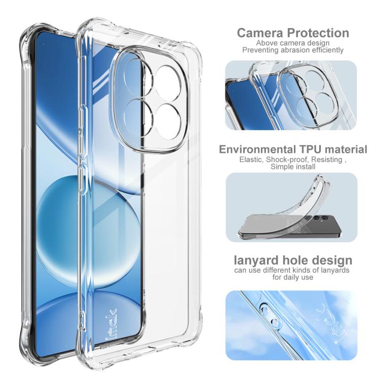 For Redmi Note 15 Pro 4G Global 163.2mm imak Shockproof Airbag TPU Phone Case - Transparent