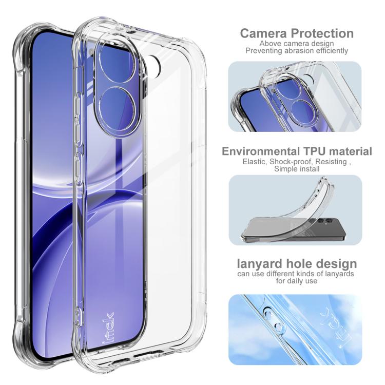 For Redmi Turbo 5 5G/Poco X8 Pro 5G imak Shockproof Airbag TPU Phone Case - Transparent