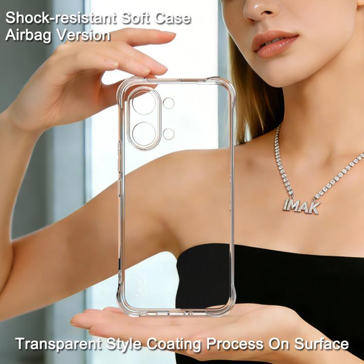For Redmi Turbo 5 Max 5G imak Shockproof Airbag TPU Phone Case - Transparent