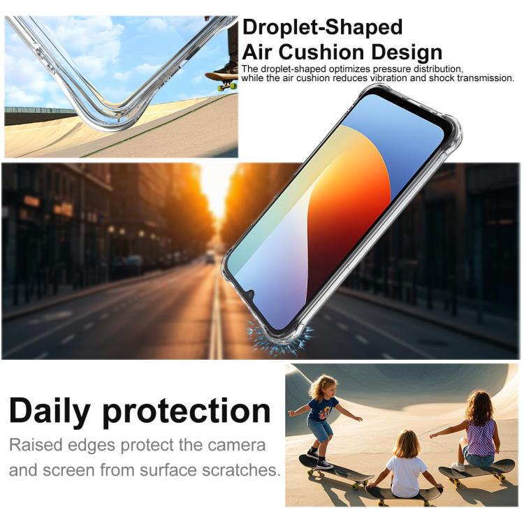 For Redmi A7 Pro 171mm/Poco C85x 5G imak Shockproof Airbag TPU Phone Case - Transparent
