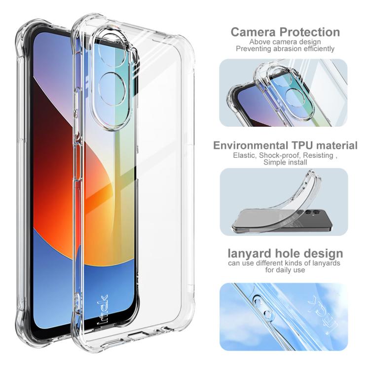 For Redmi A7 Pro 171mm/Poco C85x 5G imak Shockproof Airbag TPU Phone Case - Transparent