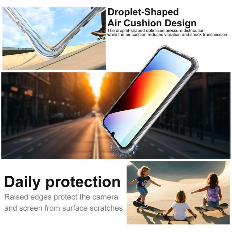 For Redmi 15a 5G imak Shockproof Airbag TPU Phone Case - Transparent