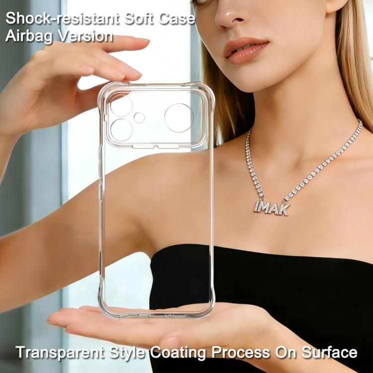 For Redmi K90 Max 5G imak Shockproof Airbag TPU Phone Case - Transparent