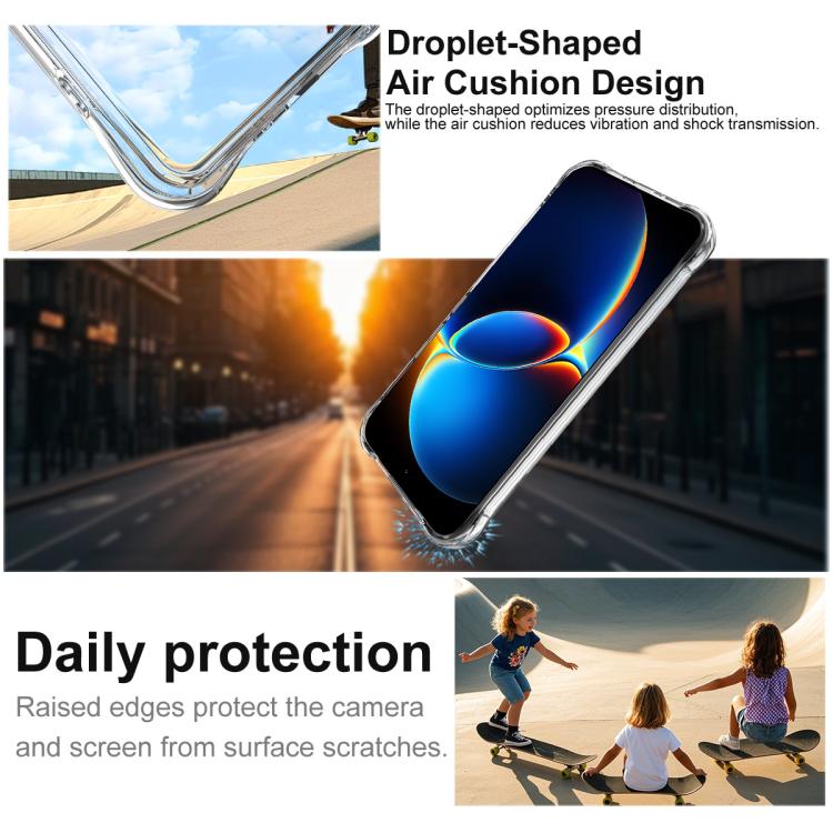 For Redmi K90 Max 5G imak Shockproof Airbag TPU Phone Case - Transparent