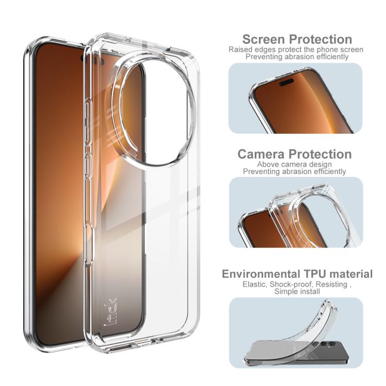 For Honor Magic8 Pro IMAK UX-10 Series Transparent Shockproof TPU Phone Case - Transparent