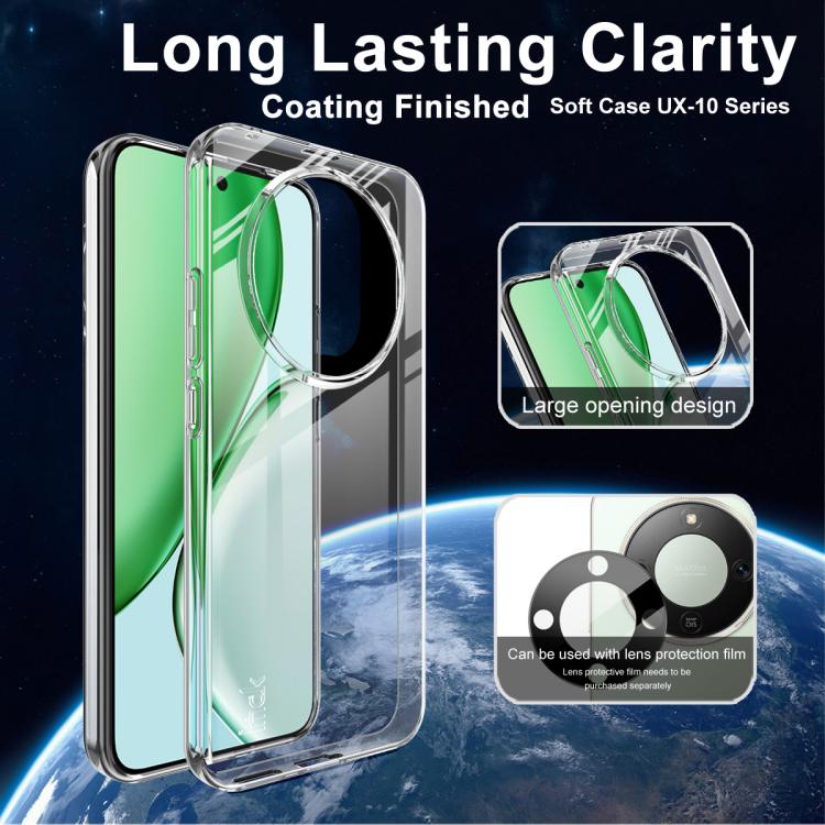 For Honor X70 5G/Magic8 Lite/X9d 5G IMAK UX-10 Series Transparent Shockproof TPU Phone Case - Transparent