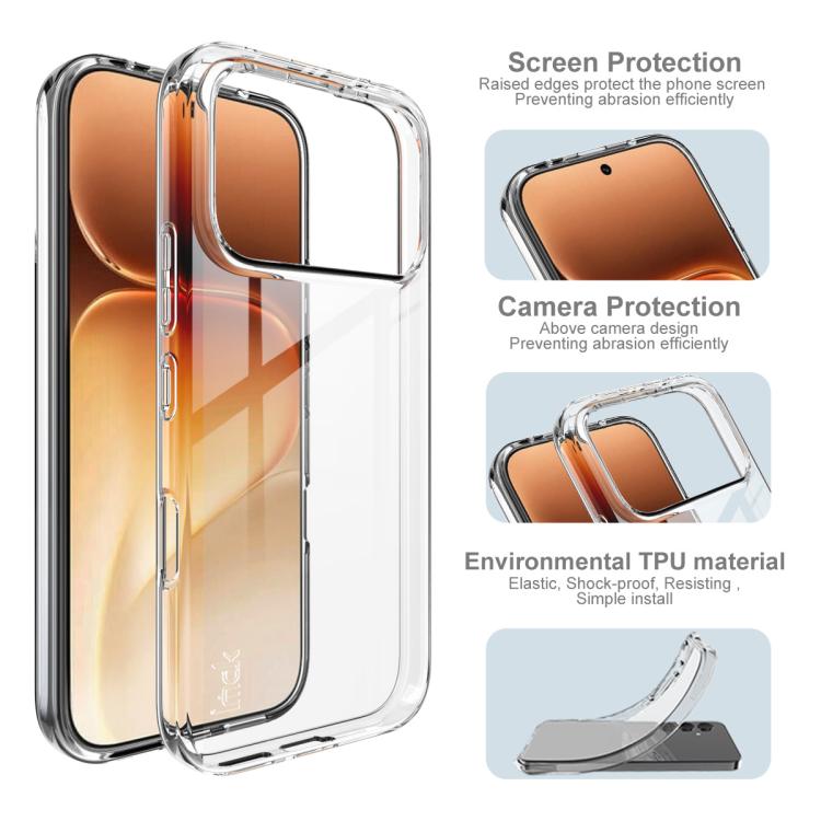 For Honor 600 Global/600 Pro Global IMAK UX-10 Series Transparent Shockproof TPU Phone Case - Transparent