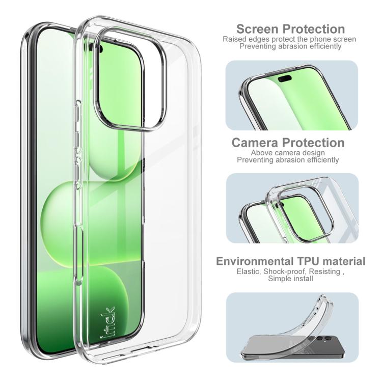 For Honor 600 Lite Global IMAK UX-10 Series Transparent Shockproof TPU Phone Case - Transparent