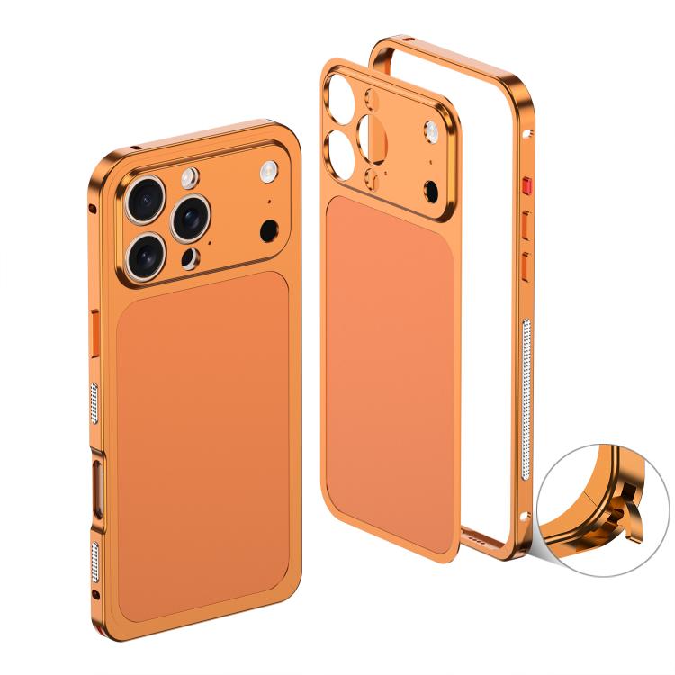 For iPhone 16 Pro Max Cooling Frame Transforms into 17 Pro Metal Backplate Phone Case